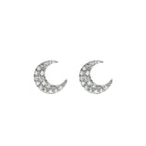 Orecchini A Mezzaluna Con Zirconi Pearl