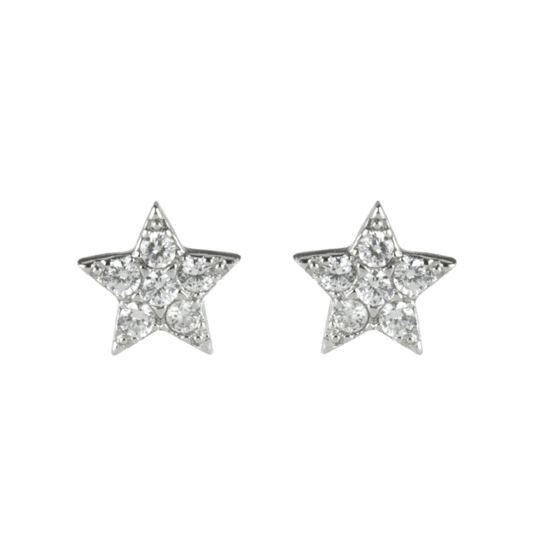 Orecchini A Stella Con Zirconi Pearl