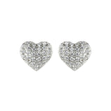 Orecchini A Cuore Con Zirconi Pearl