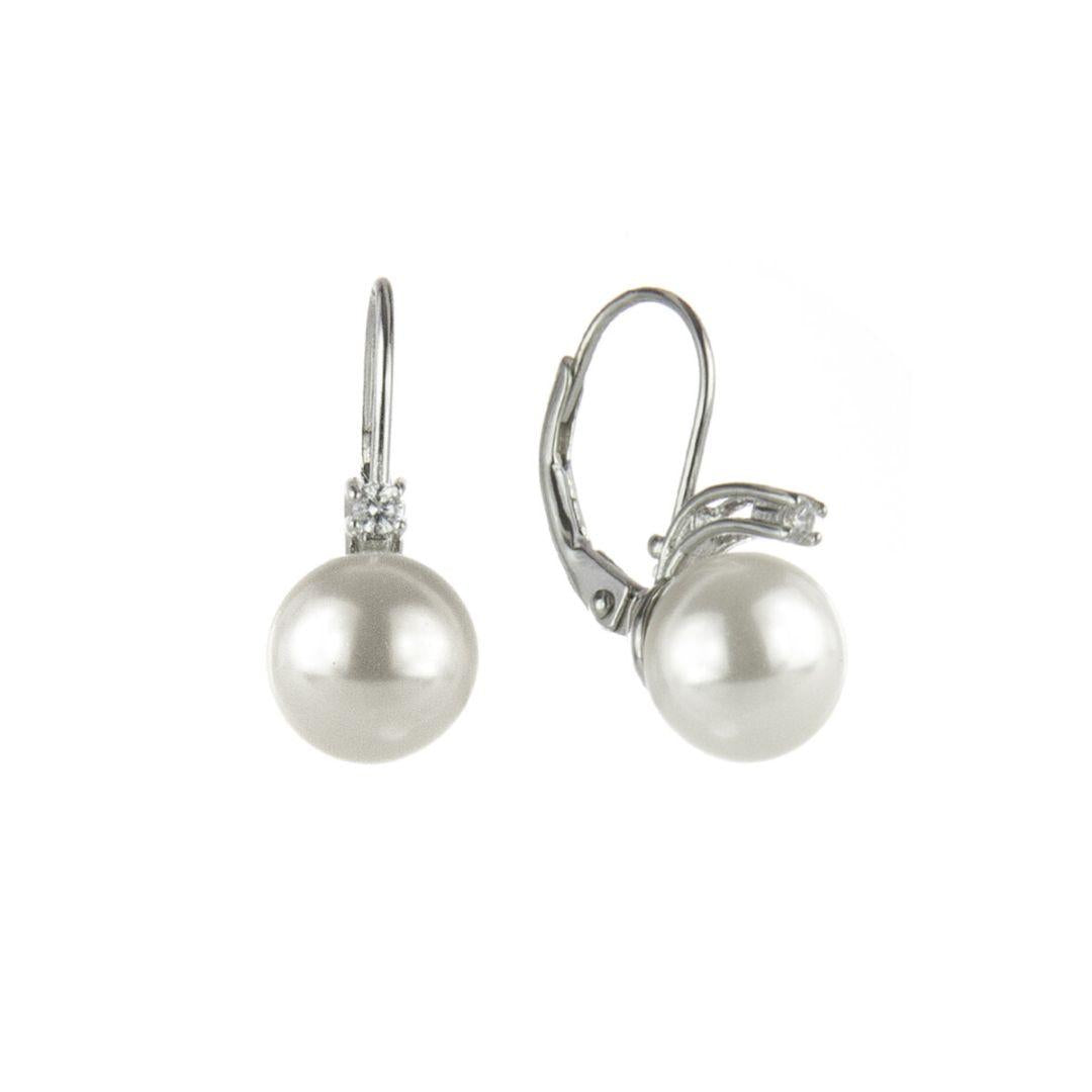 Piccoli Orecchini Con Perla E Zircone Pearl