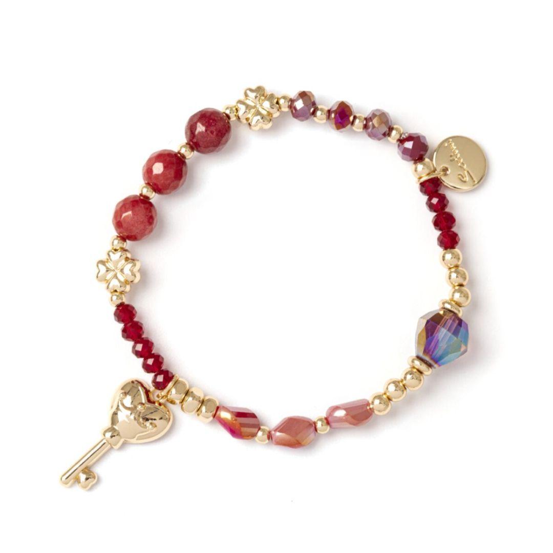 Eros Bracciale Elastico Perline, Bonbon e Pendente