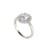 Anello con Rosetta di Zirconi Pearl