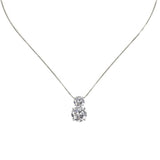 Collana con due Zirconi Pearl