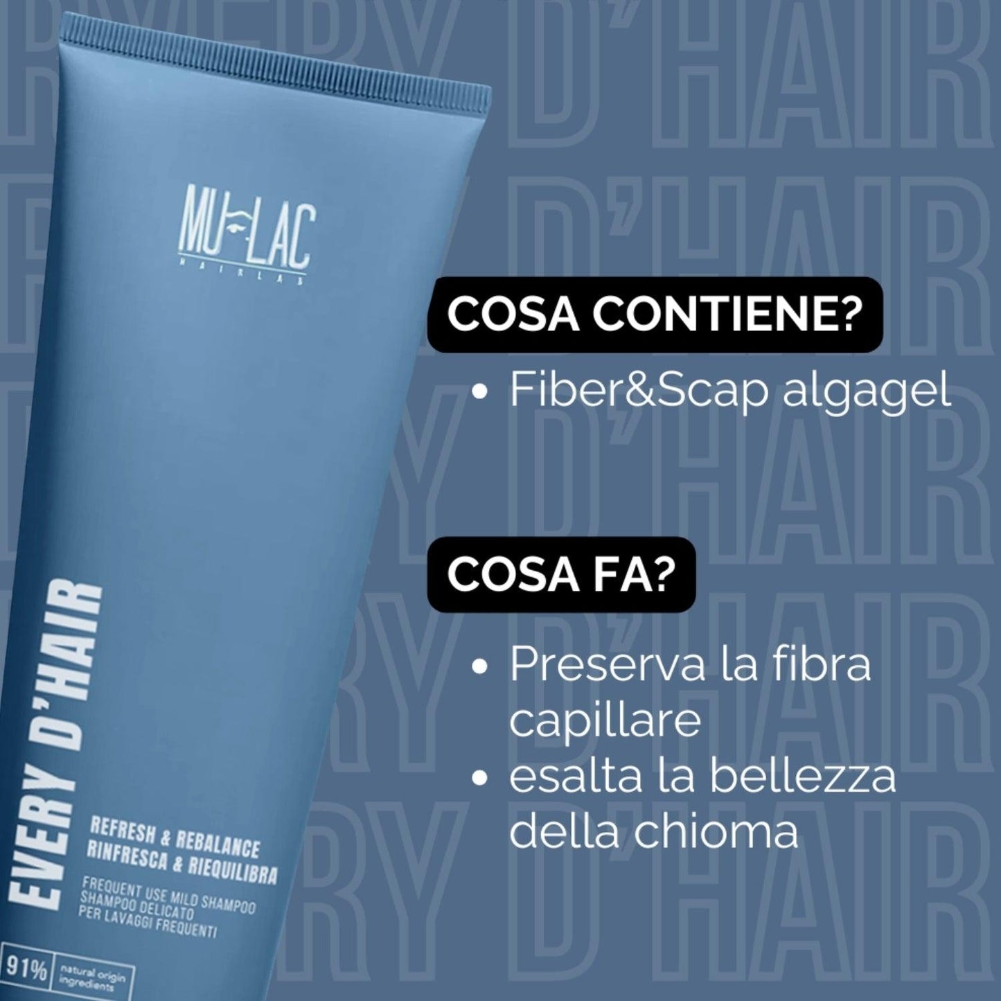 Every d'Hair Rinfresca & Riequilibra Shampoo Delicato Per Lavaggi Frequenti