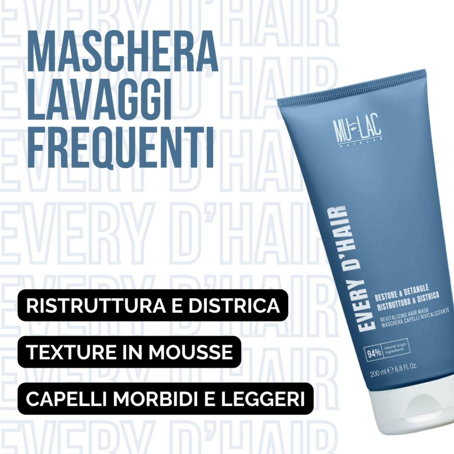 Every d'Hair Ristruttura & Districa Maschera Capelli Rivitalizzante