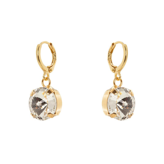 Orecchini con Piccolo Cristallo Tondo Evelin