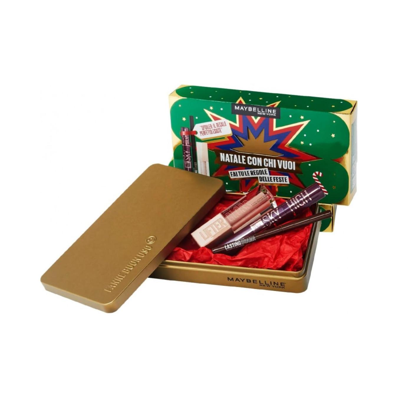 Confezione Mascara Sky High Burgundy con Lifter Gloss Ice 002 e Matita Occhi Lasting Drama