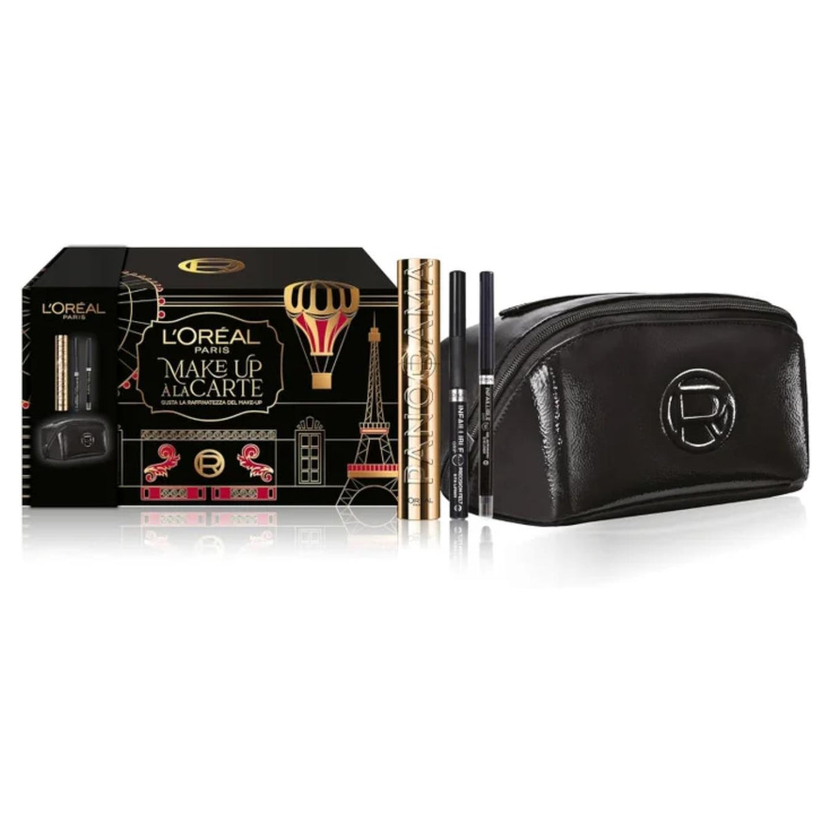 Confezione Mascara Panorama con Eyeliner e Matita Infaillible e Pochette