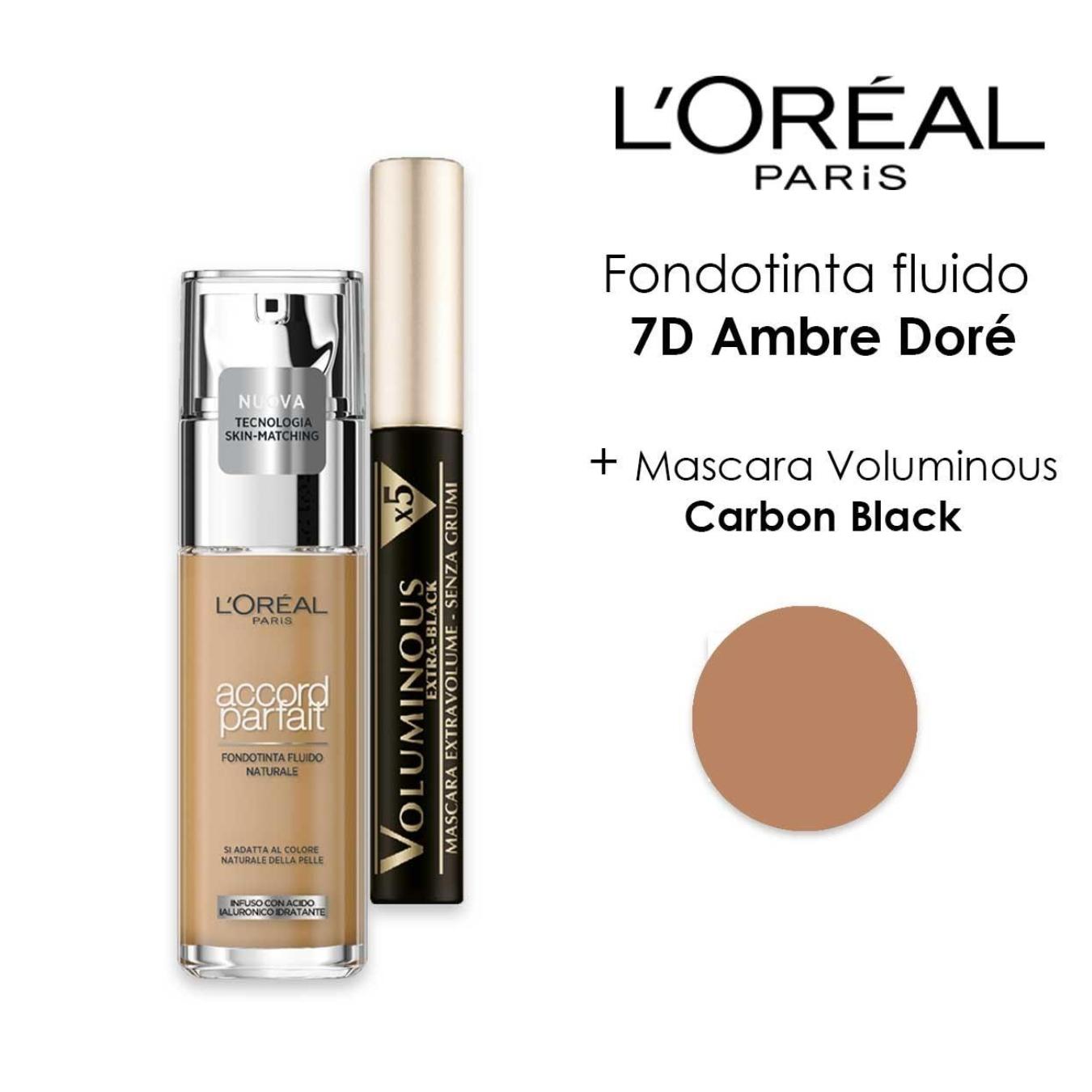 Fondotinta Accord Parfait 7D + Mascara Voluminous Carbon Black