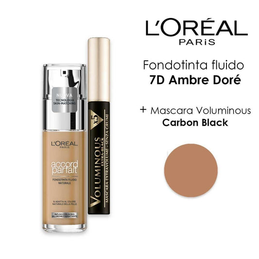 Fondotinta Accord Parfait 7D + Mascara Voluminous Carbon Black