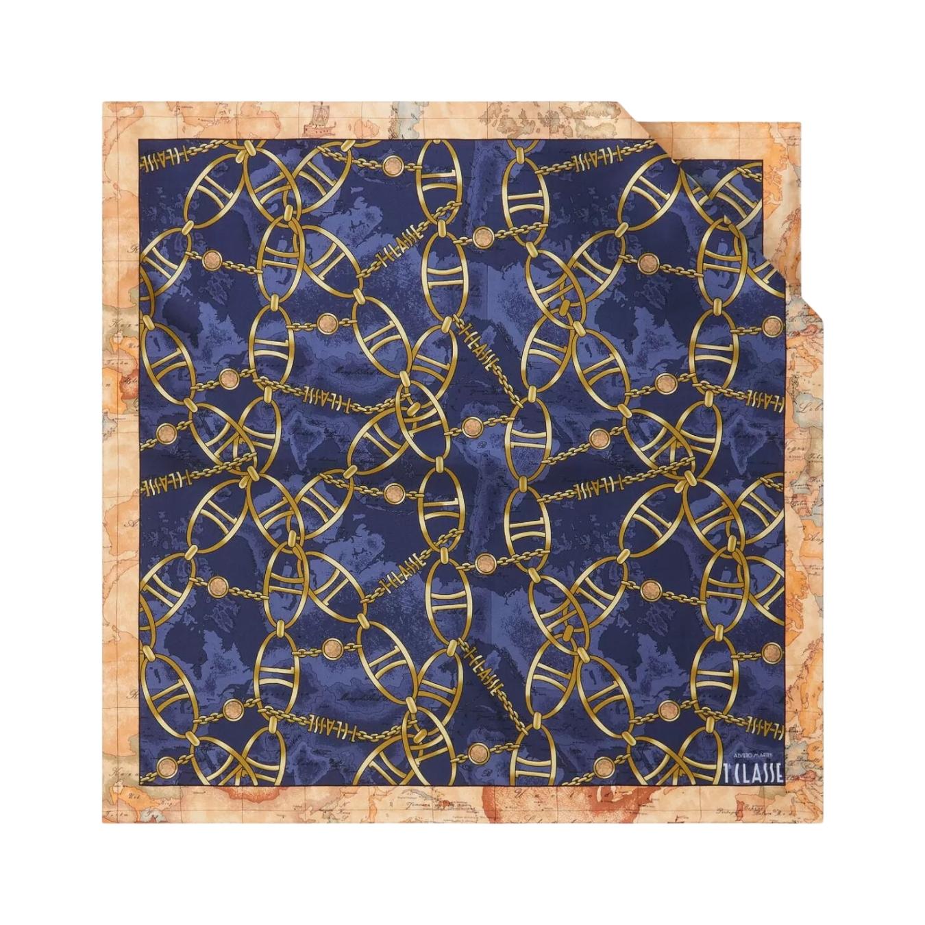 Foulard Geo Chain in Seta
