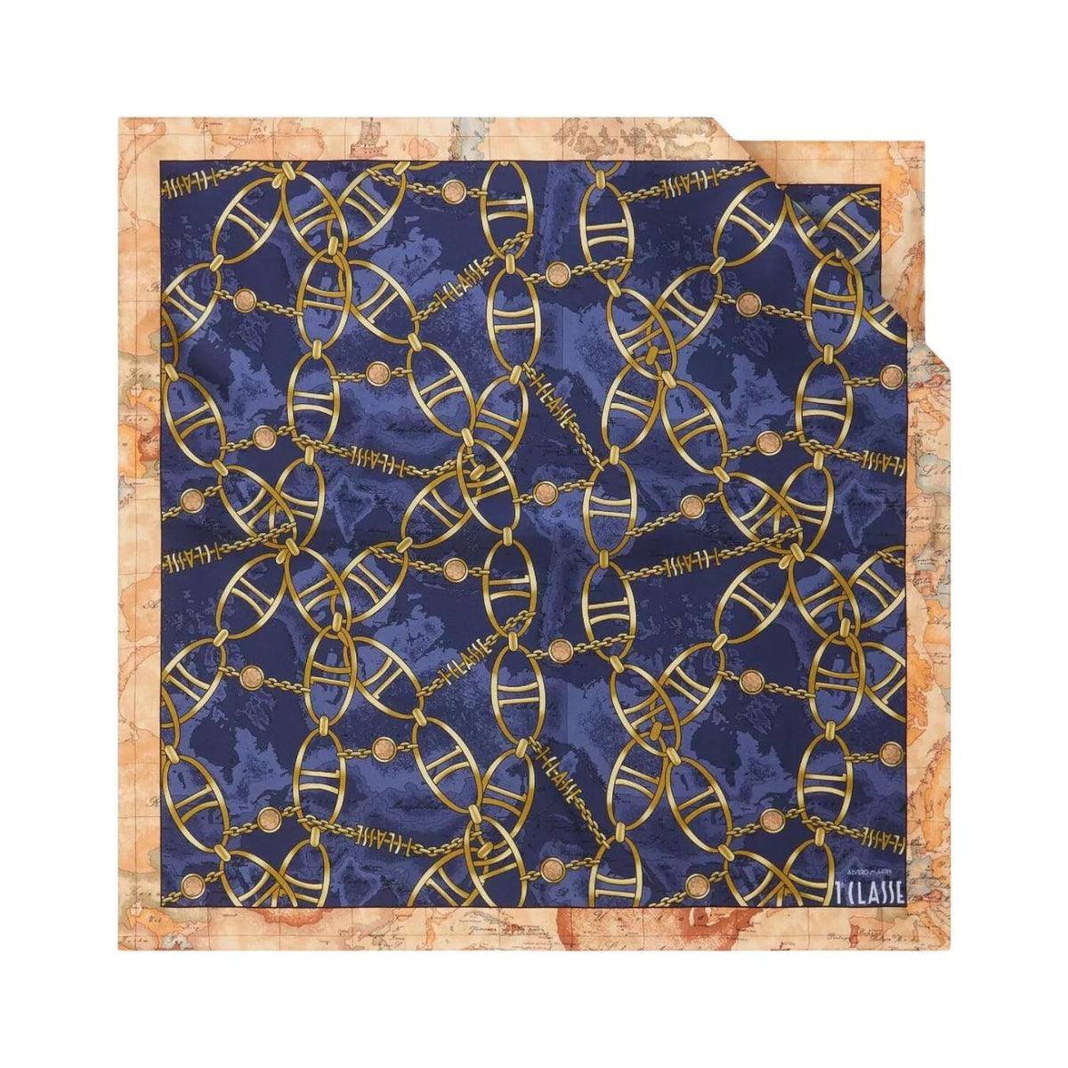 Foulard Geo Chain in Seta