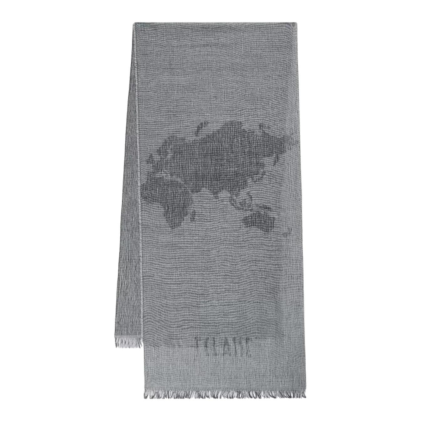 Sciarpone Geo Pieno in Misto Lana