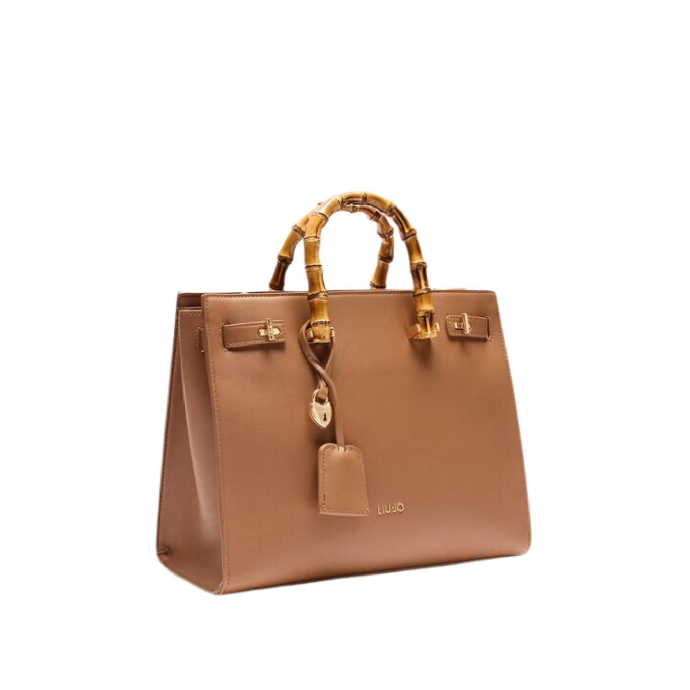 Borsa con Manici Effetto Bamboo