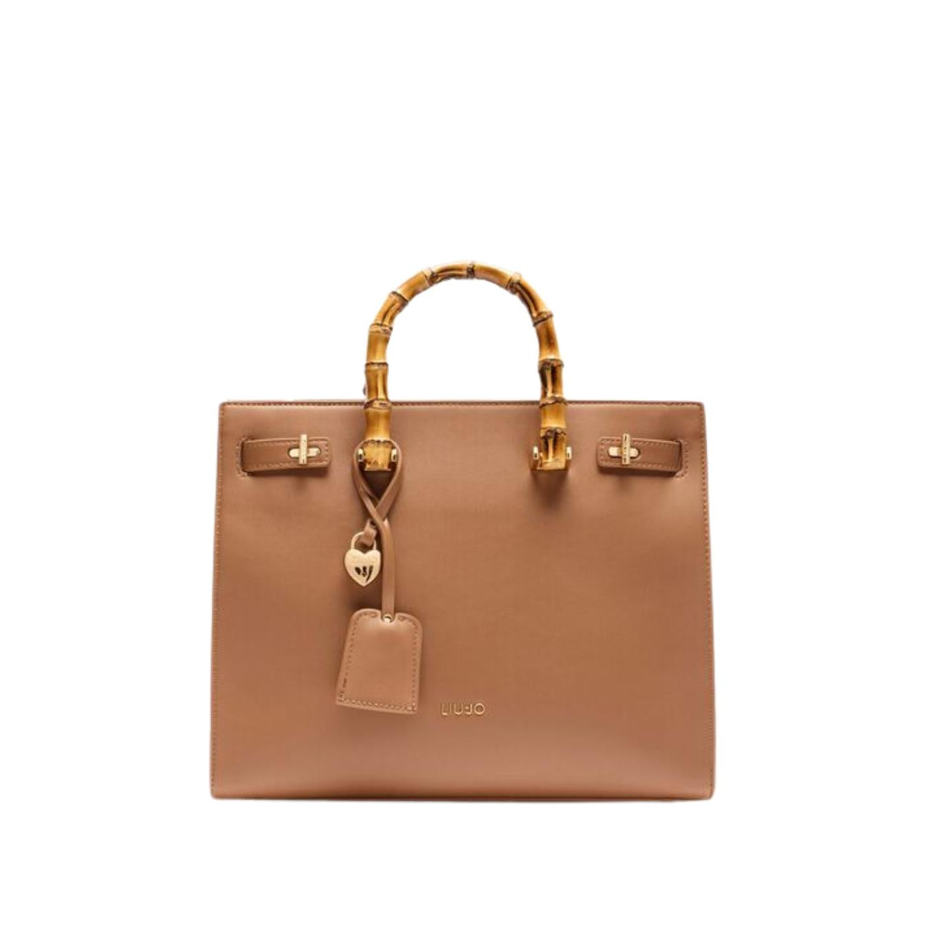 Borsa con Manici Effetto Bamboo