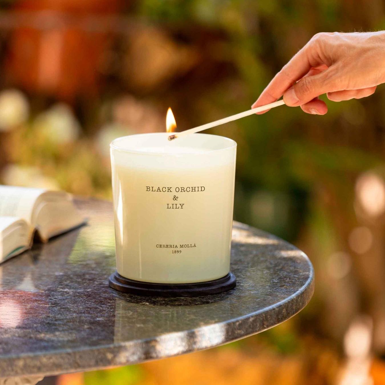 Candela XL Orchidea Nera e Giglio