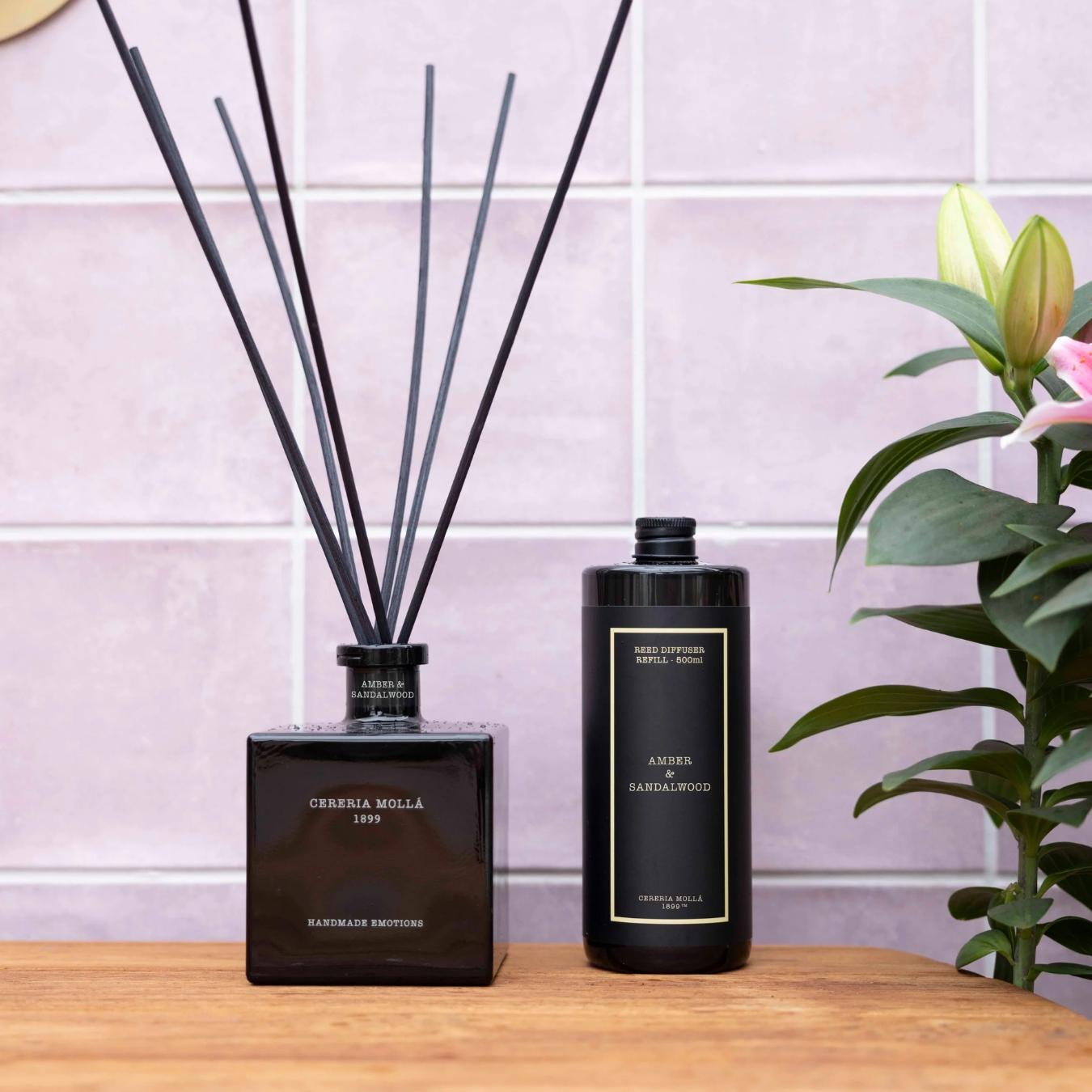 Diffusore di Fragranze in Bastoncini Ambra e Sandalo