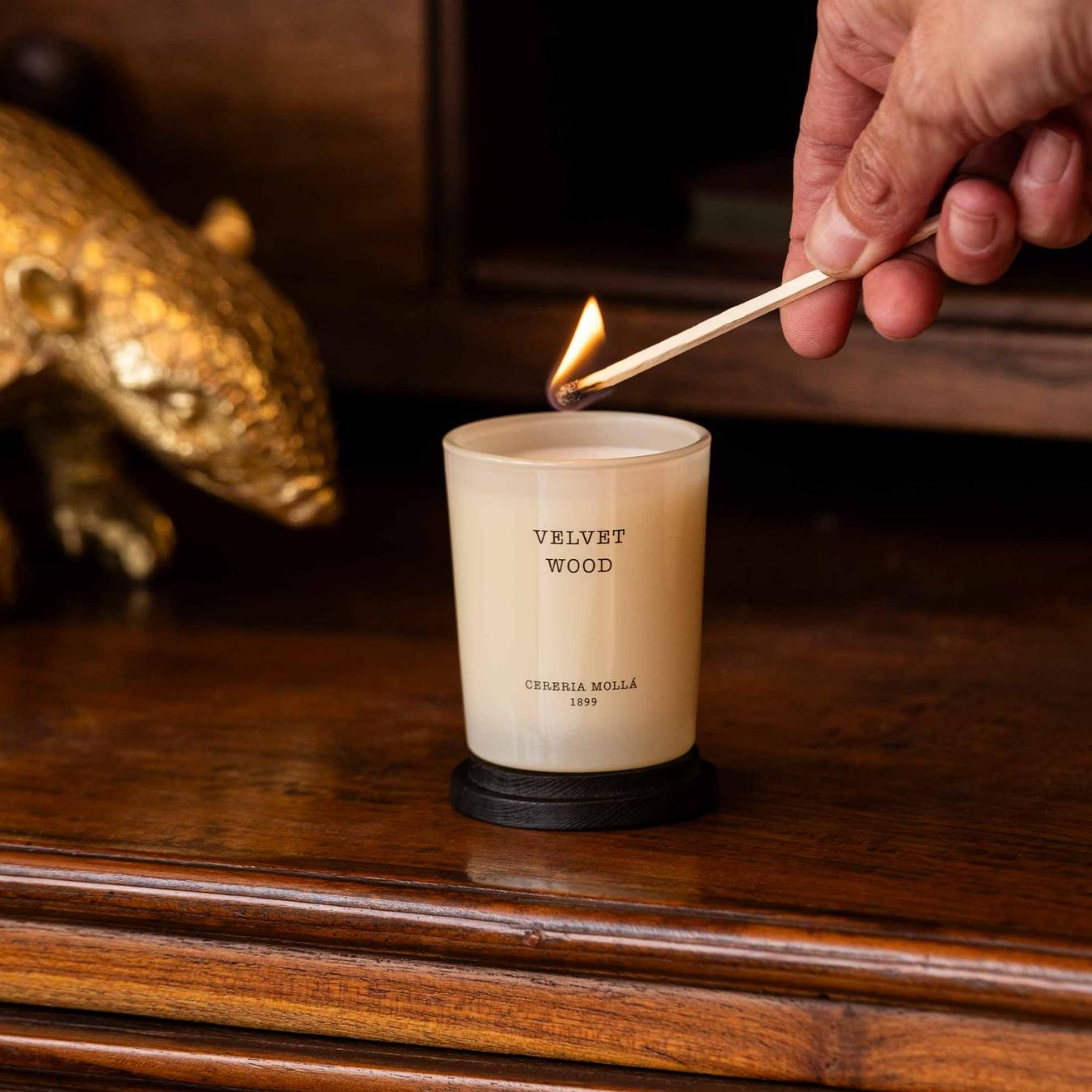 Mini Candela Velvet Wood
