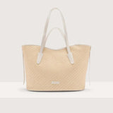 New Never Without Bag Bicolor Straw Large