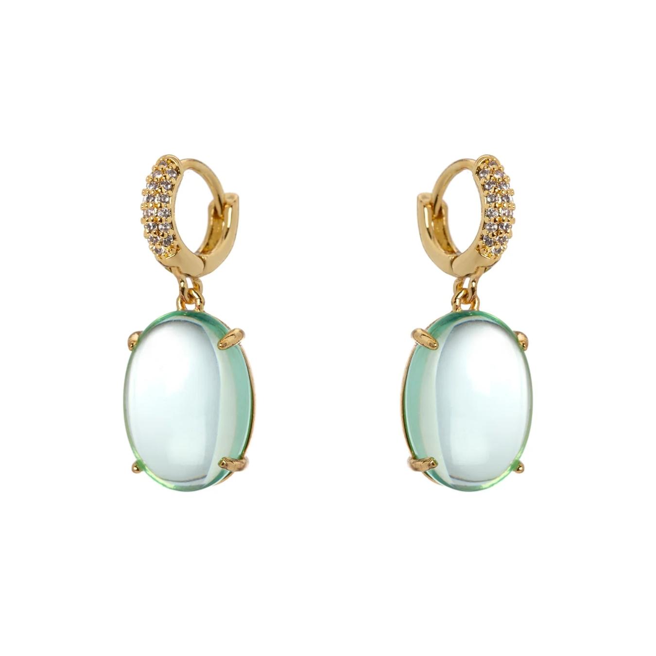 Orecchini Cerchietto e Cabochon Pendente Blossom