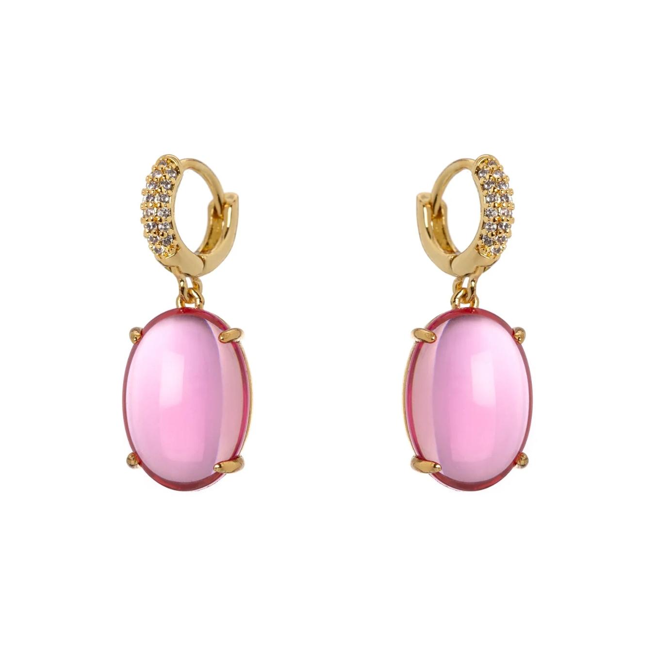 Orecchini Cerchietto e Cabochon Pendente Blossom