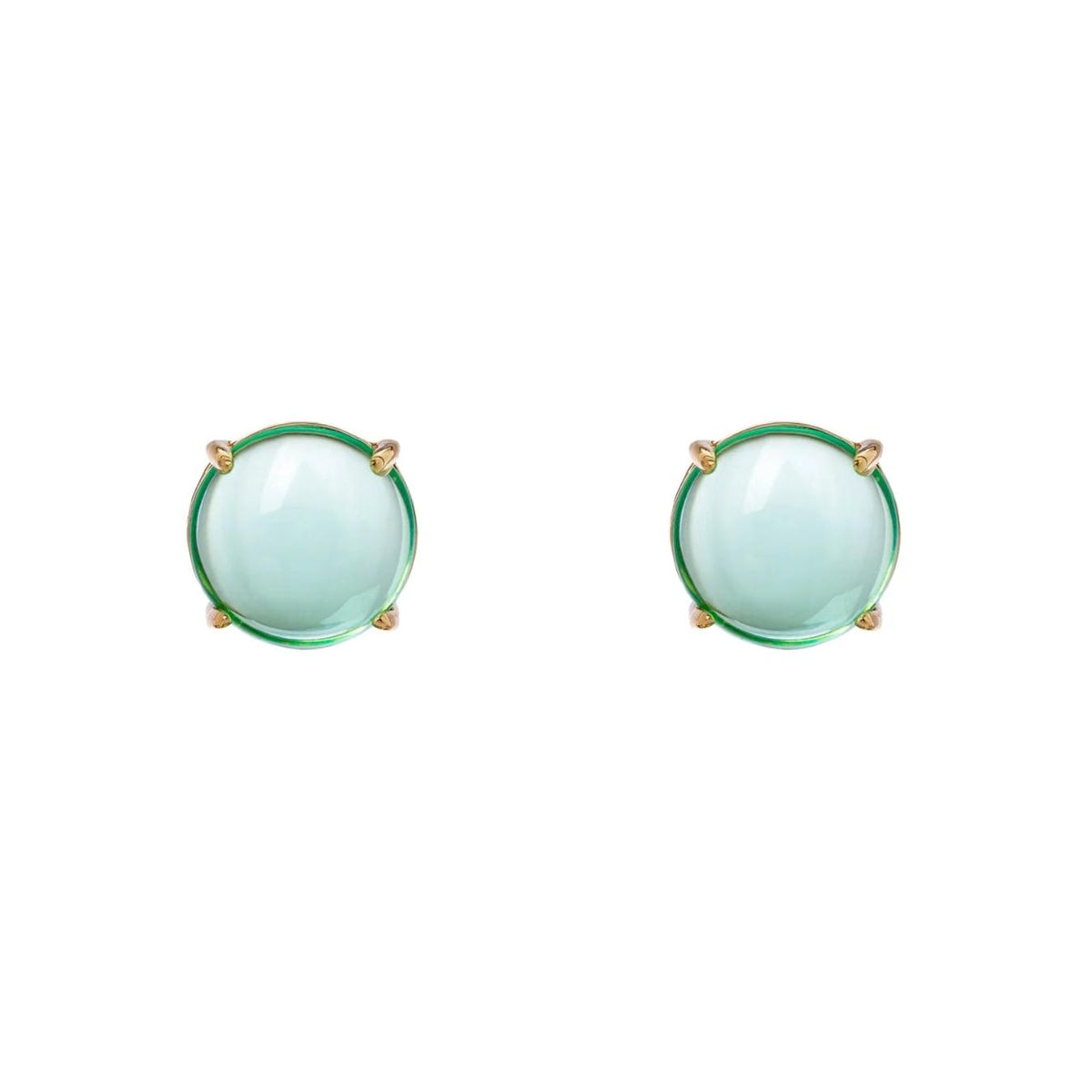 Orecchini con Cabochon Circolare Blossom