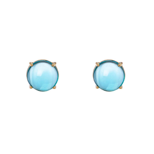 Orecchini con Cabochon Circolare Blossom