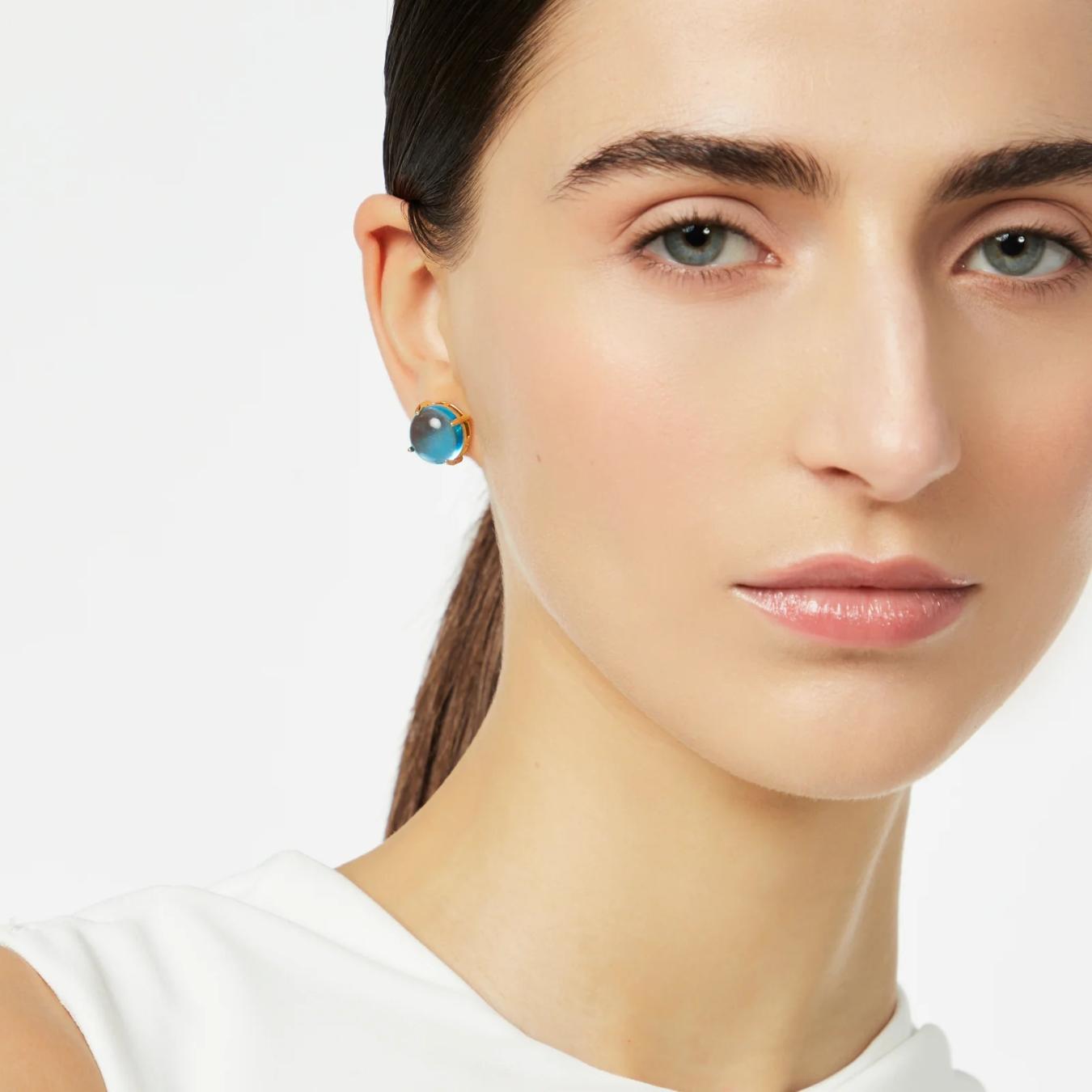 Orecchini con Cabochon Circolare Blossom