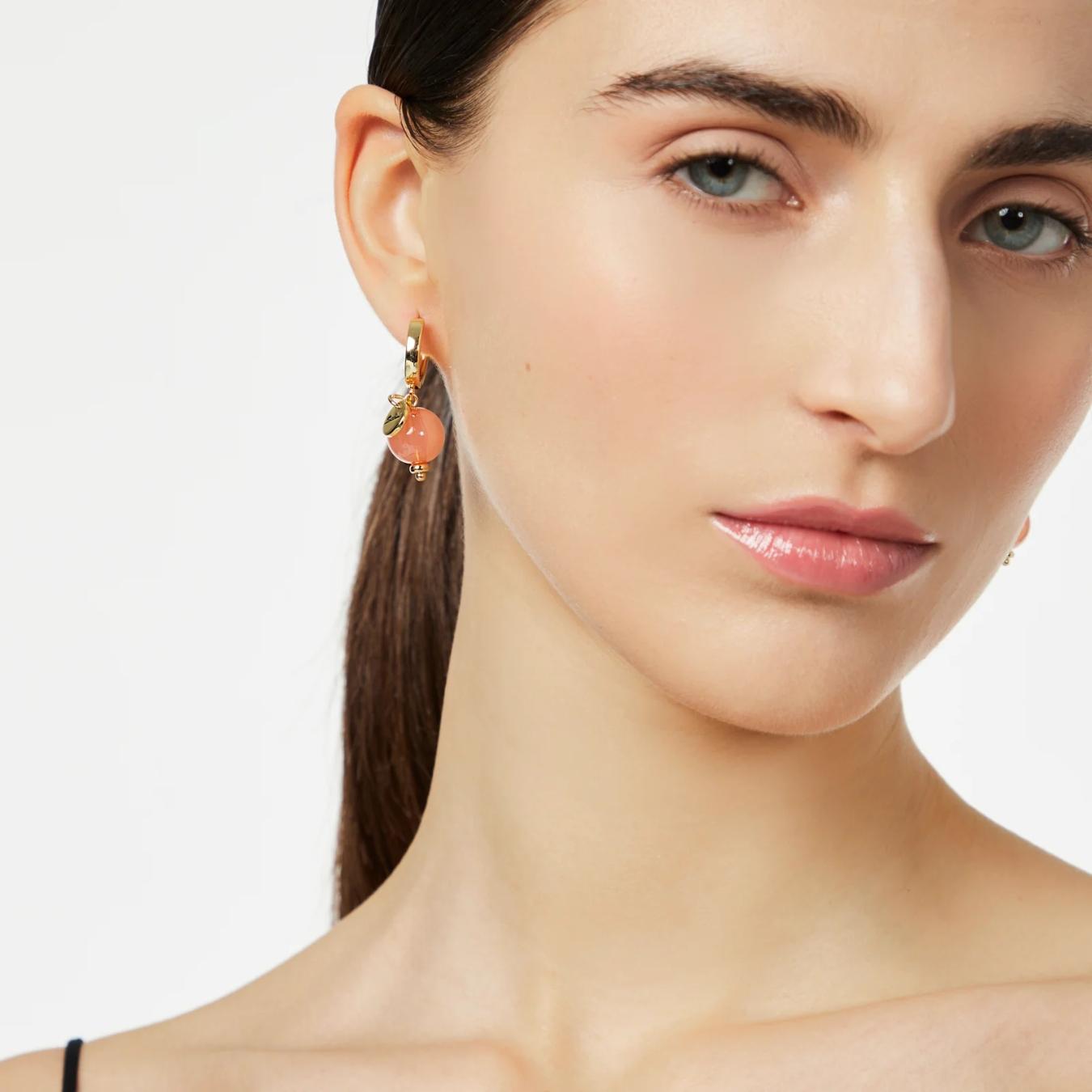 Orecchini a Cerchietto e Boule Pendente Chantal