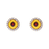 Mini Orecchini Cabochon e Zirconi Partenope