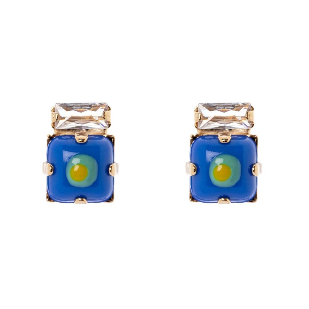 Piccoli Orecchini Zircone e Cabochon Partenope