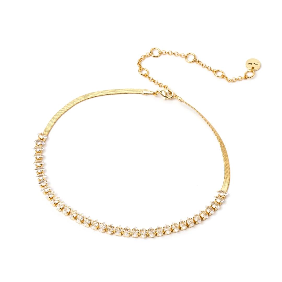 Girocollo con Filo di Zirconi Crystalline