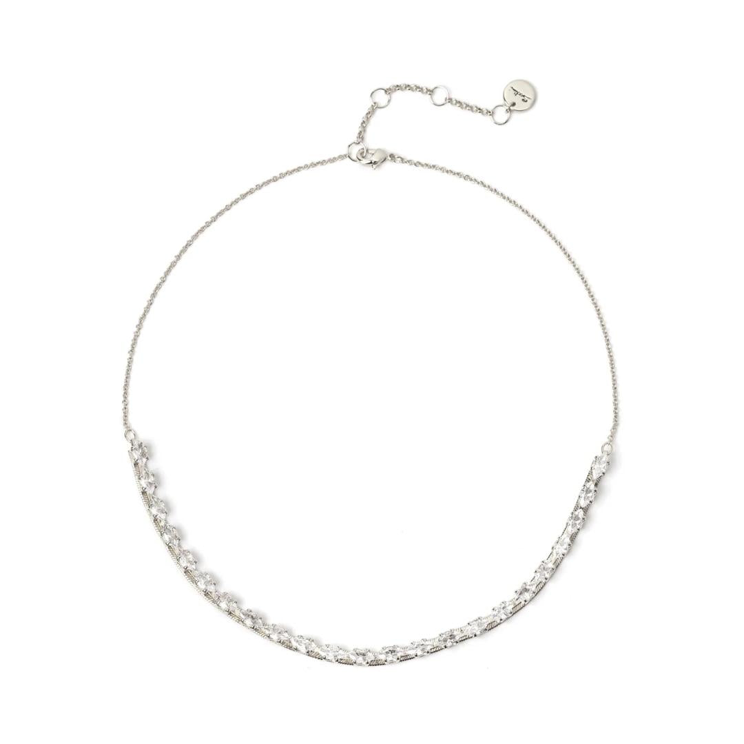 Collana Corta con Filo di Zirconi Crystalline