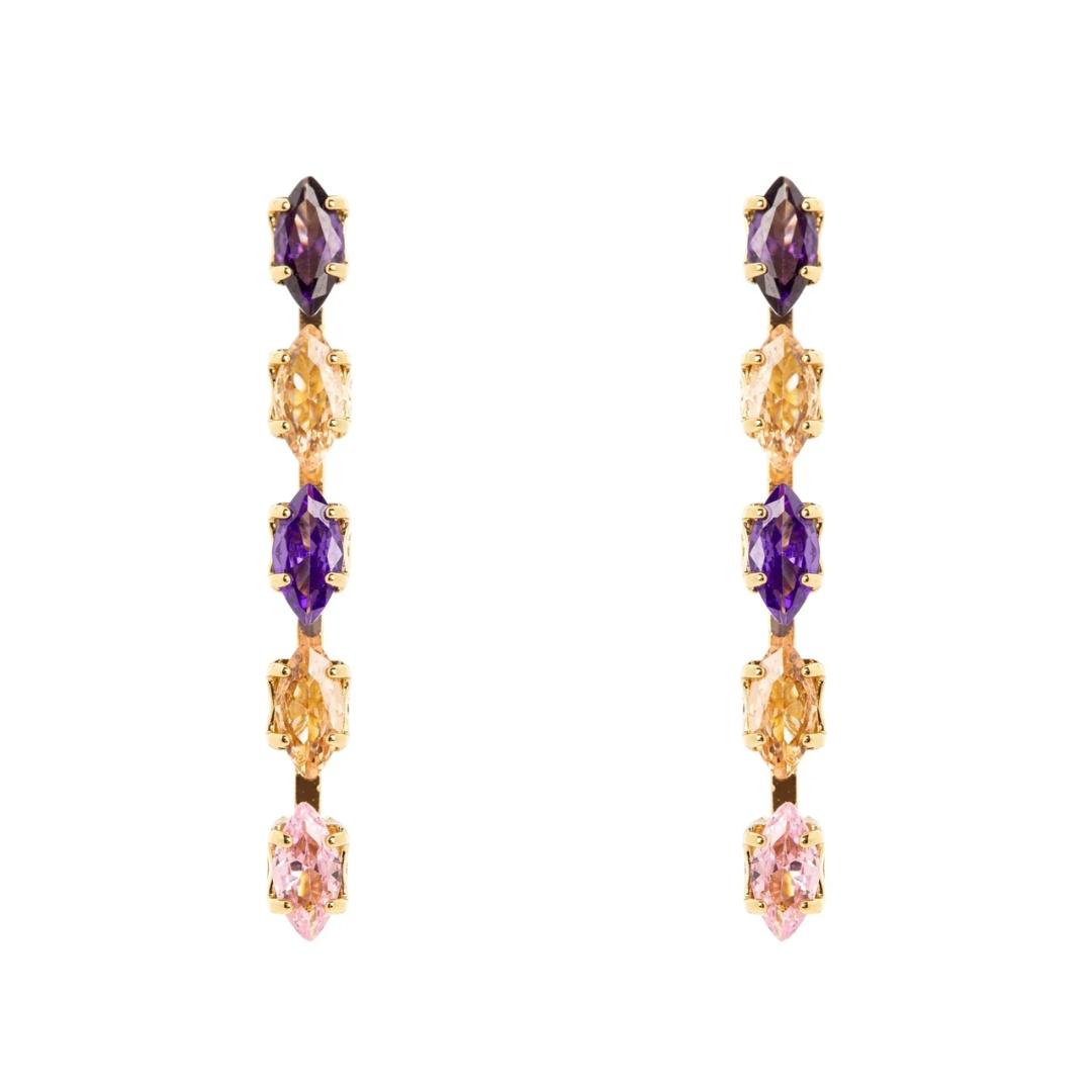 Orecchini Lunghi Crystalline