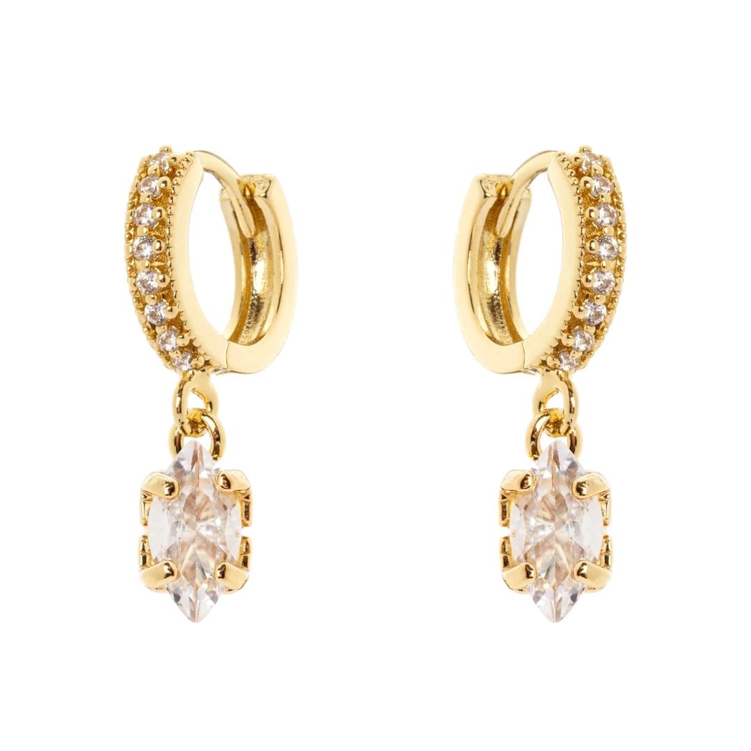 Orecchini Cerchietto e Pendente Crystalline