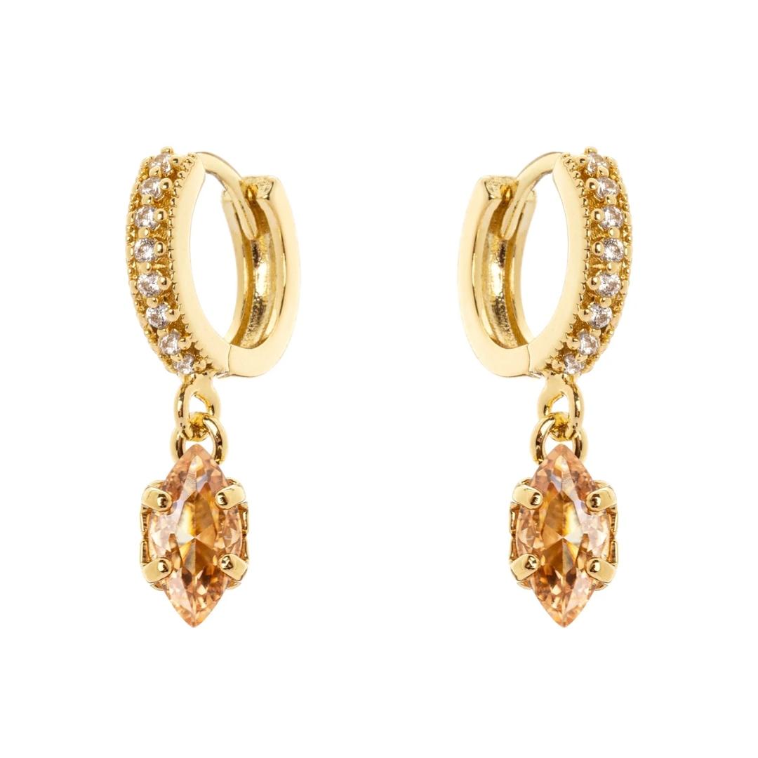 Orecchini Cerchietto e Pendente Crystalline