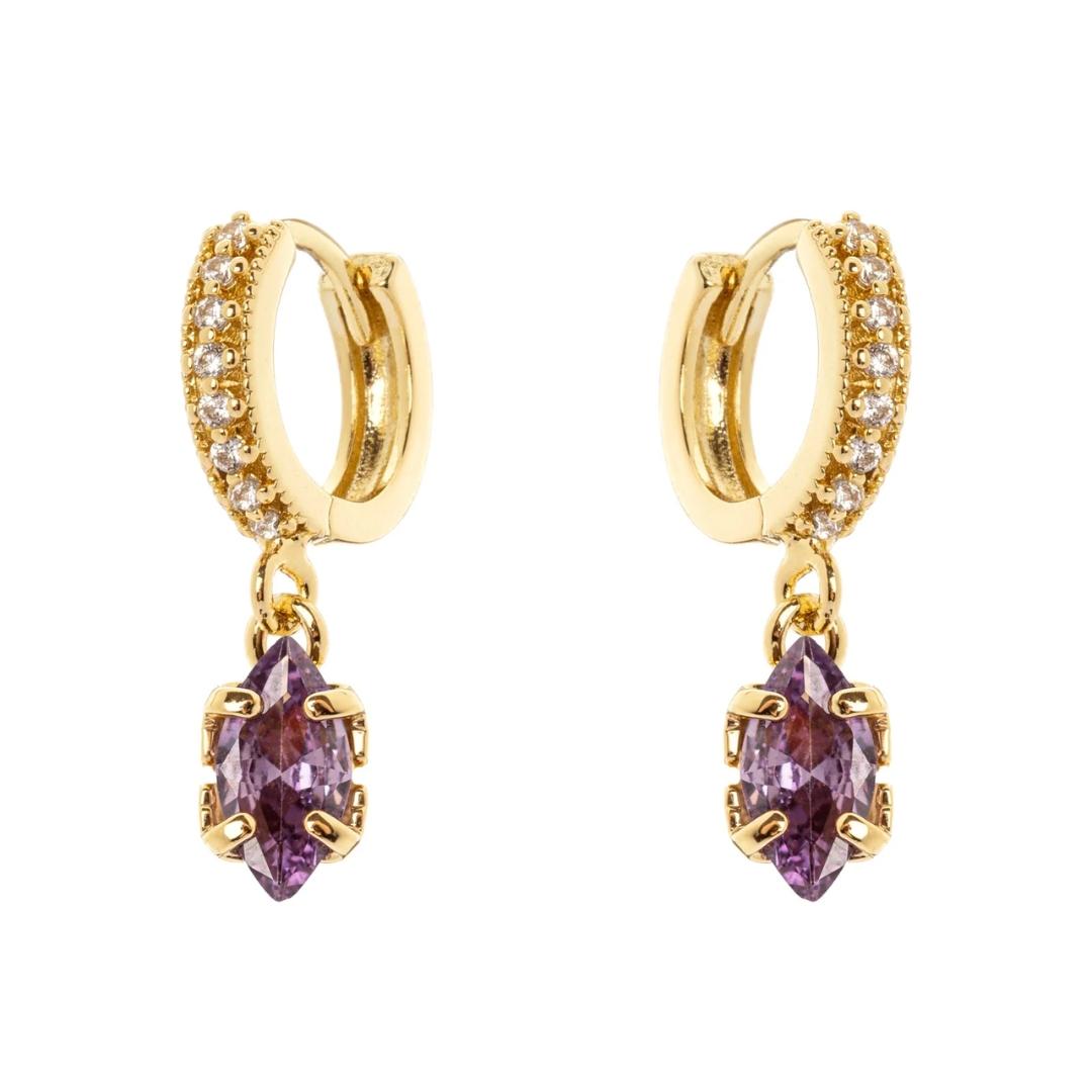 Orecchini Cerchietto e Pendente Crystalline