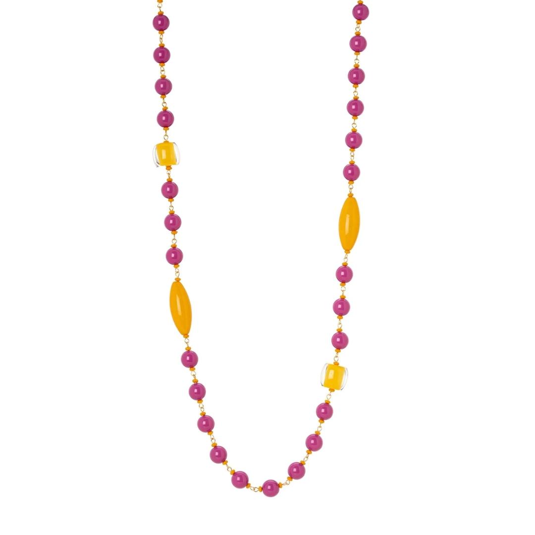 Collana Lunga Boule e Graziosi Elementi Queens