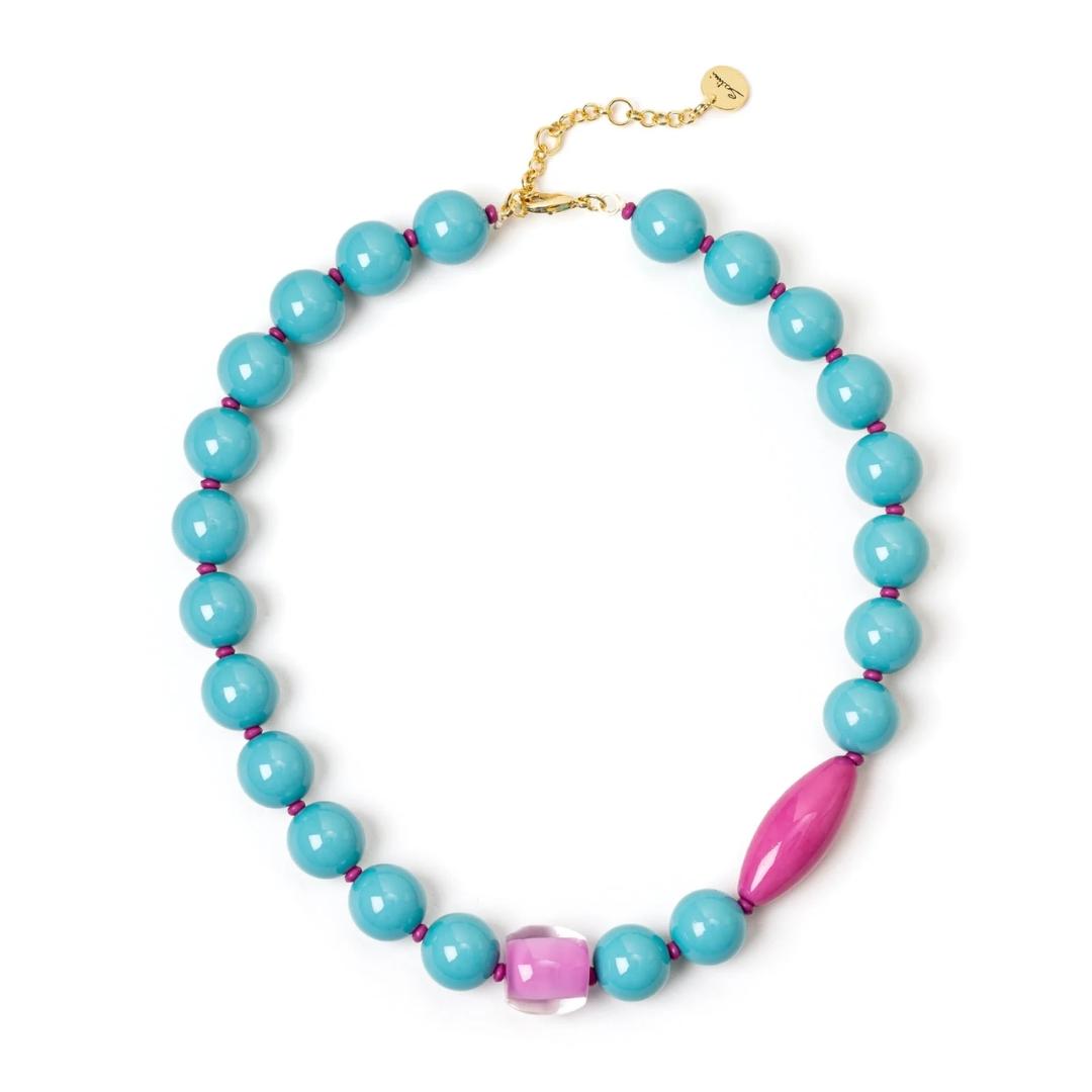 Collana Corta a Boule e due Elementi Queens