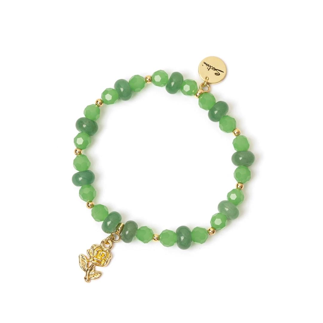 Bracciale Elastico Sfere, Anelli e Rosa Summer Bouquet