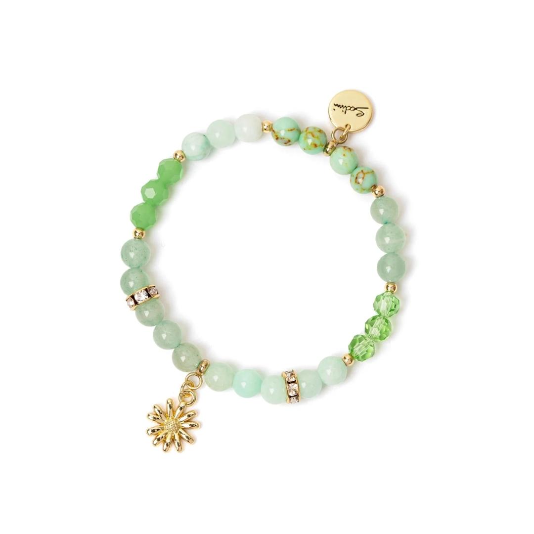 Bracciale Elastico Sfere, Anellini e Margheritina Summer Bouquet