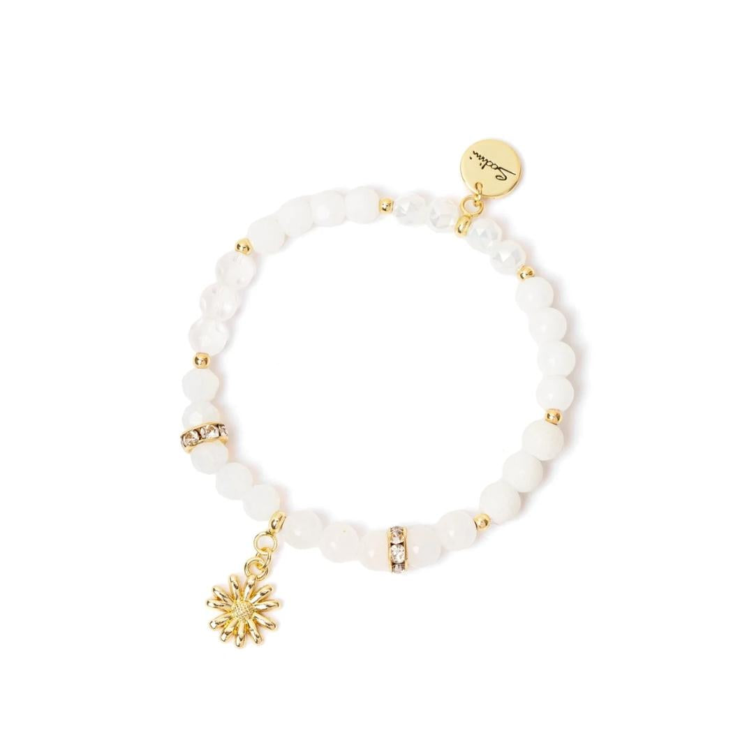 Bracciale Elastico Sfere, Anellini e Margheritina Summer Bouquet