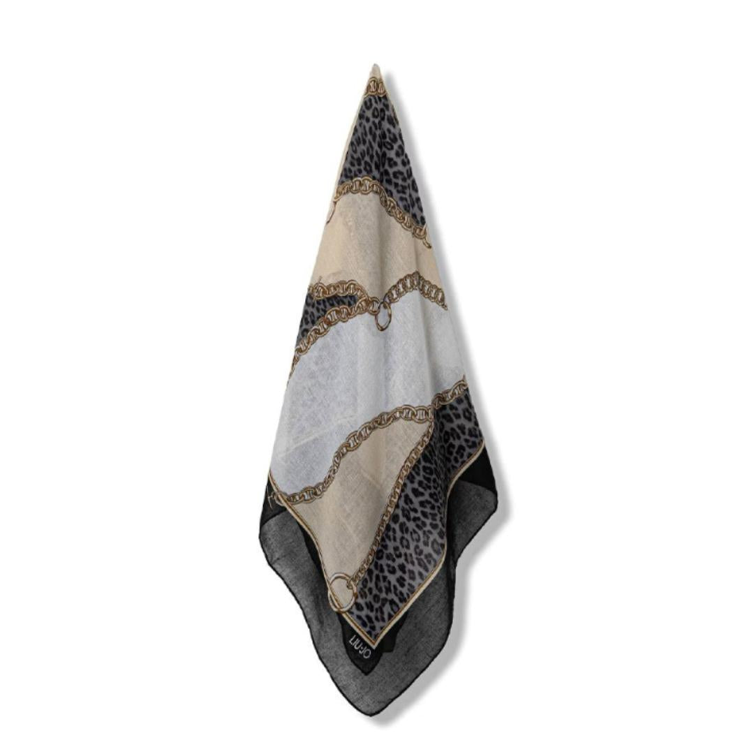 Animalier Foulard con Stampa All-Over