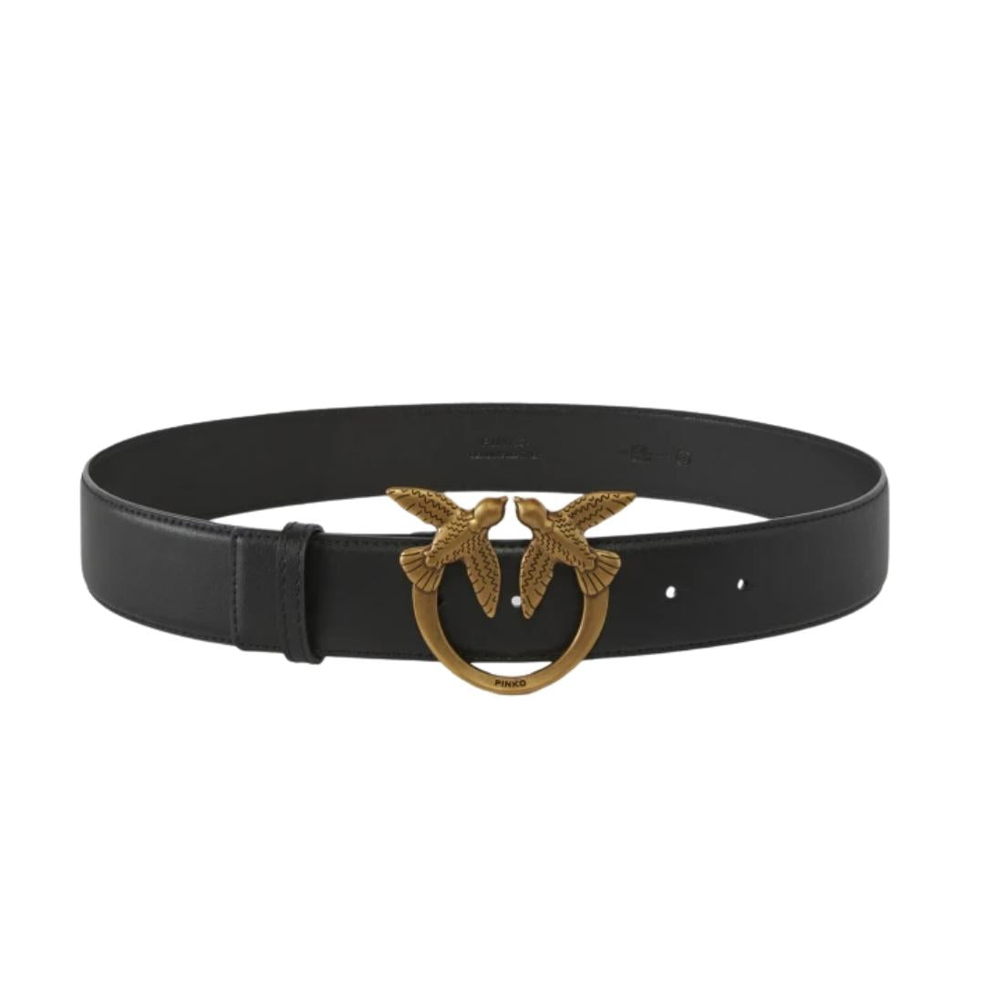 Cintura Alta Love Birds in Pelle 4cm