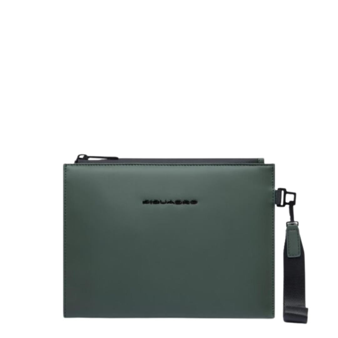 Pochette Piatta in Tessuto Gommato