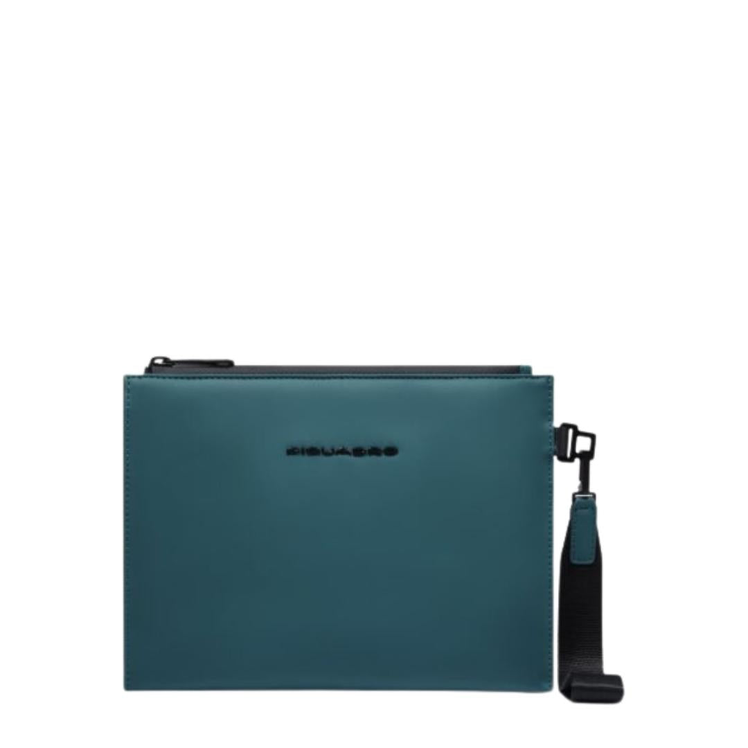 Pochette Piatta in Tessuto Gommato