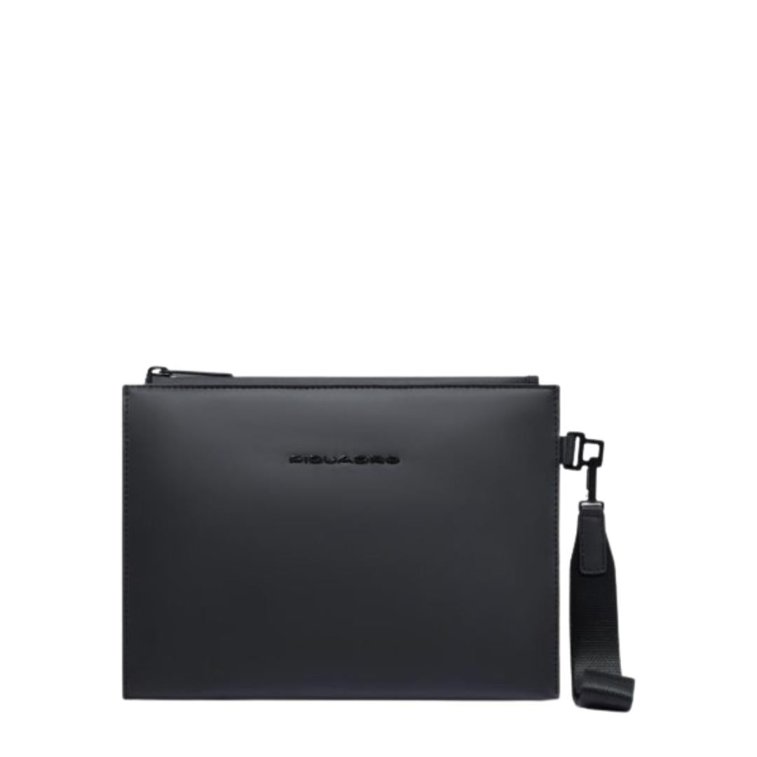 Pochette Piatta in Tessuto Gommato