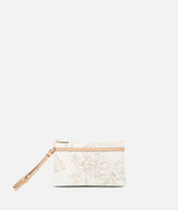 Geo Classic White Clutch media con occhiello
