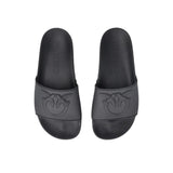 Ciabatte in Gomma con Maxi Logo Love Birds Black