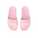 Ciabatte in Gomma con Maxi Logo Love Birds Pink